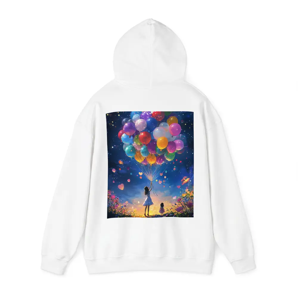 Girl With Colorful Balloons Starry Night Fantasy – Hoodies