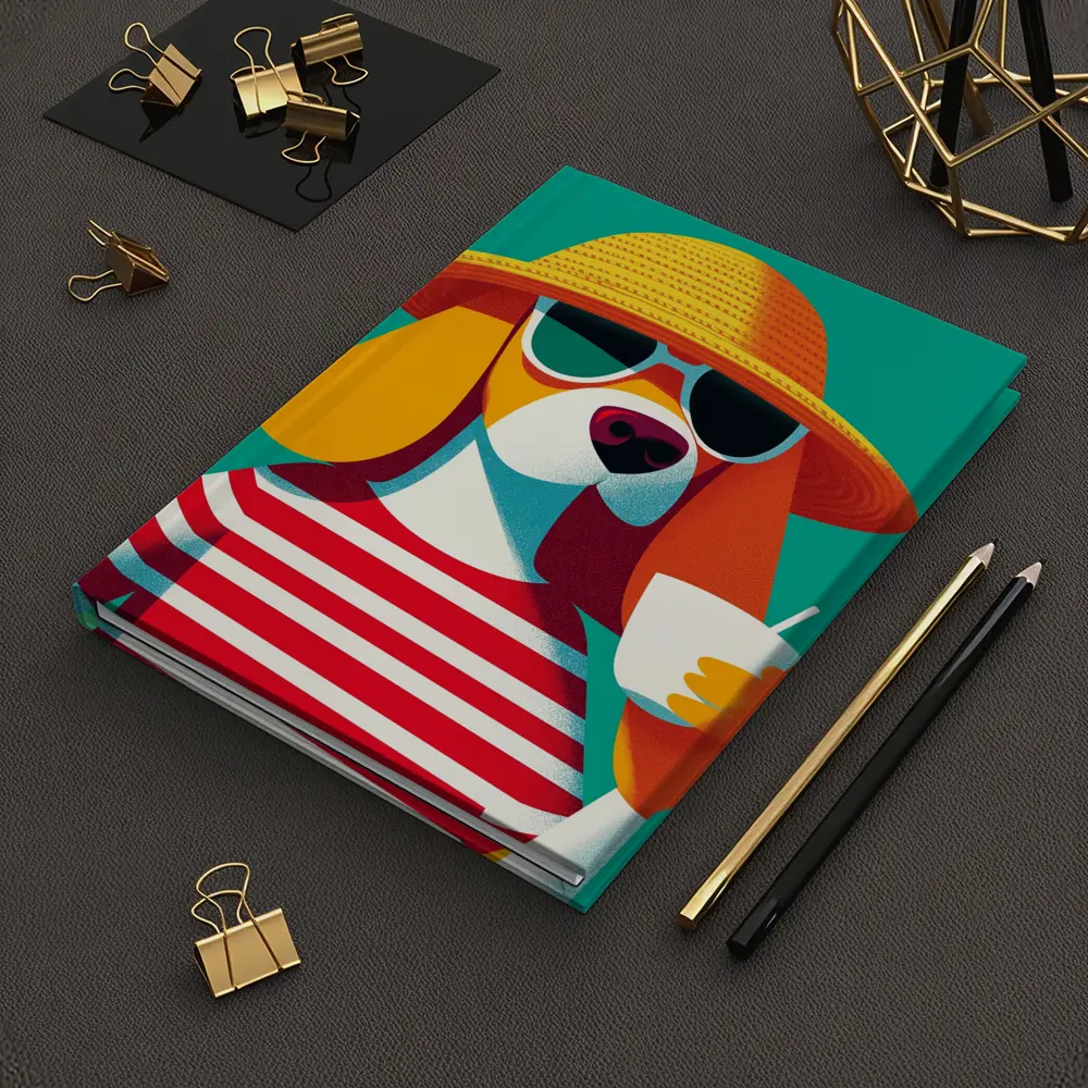 Beagle Dog Summer Hat Sunglasses Teal – Notebooks