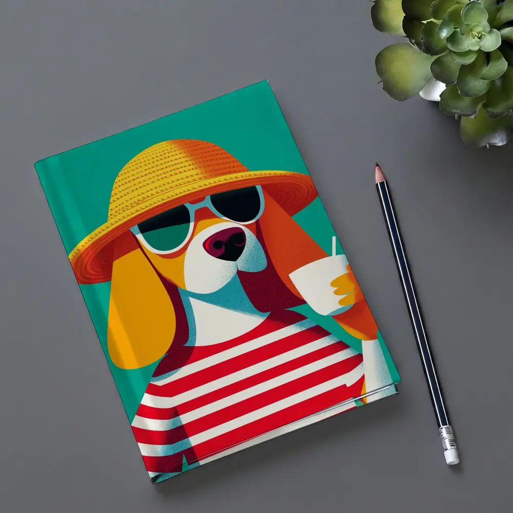 Beagle Dog Summer Hat Sunglasses Teal – Notebooks