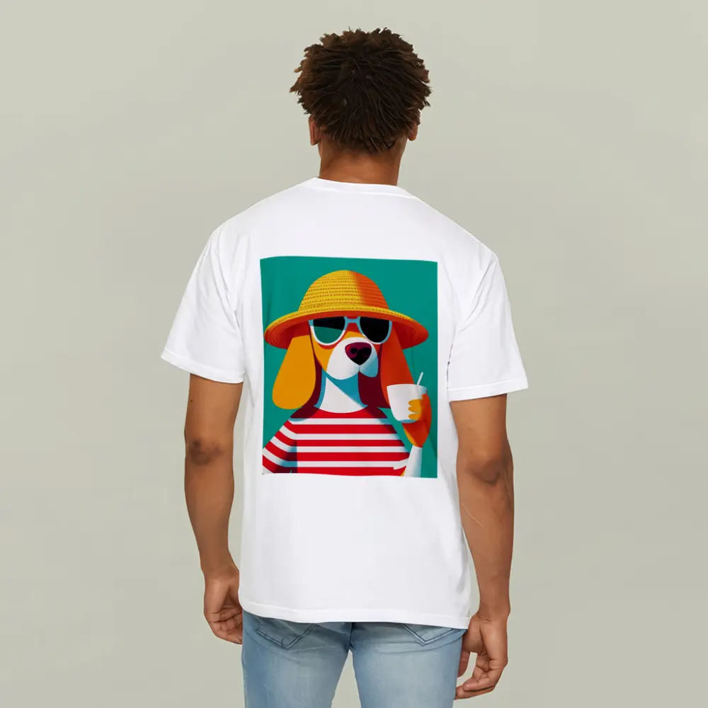 Beagle Dog Summer Hat Sunglasses Teal – T-Shirts