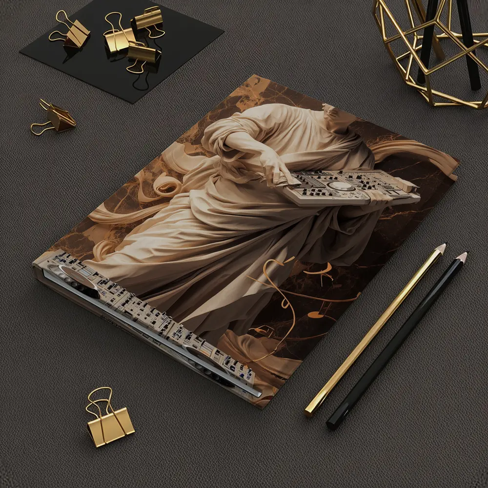 Greek Marble Statue DJ Mixing Decks – Notebooks