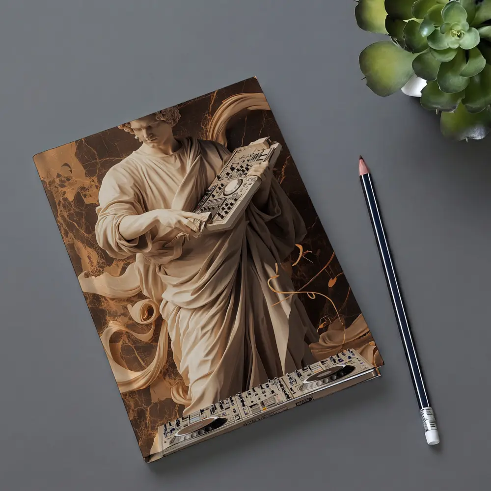 Greek Marble Statue DJ Mixing Decks – Notebooks