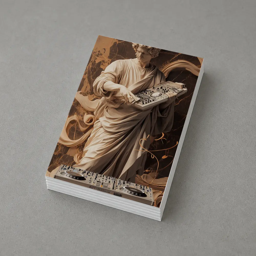 Greek Marble Statue DJ Mixing Decks – Postcards