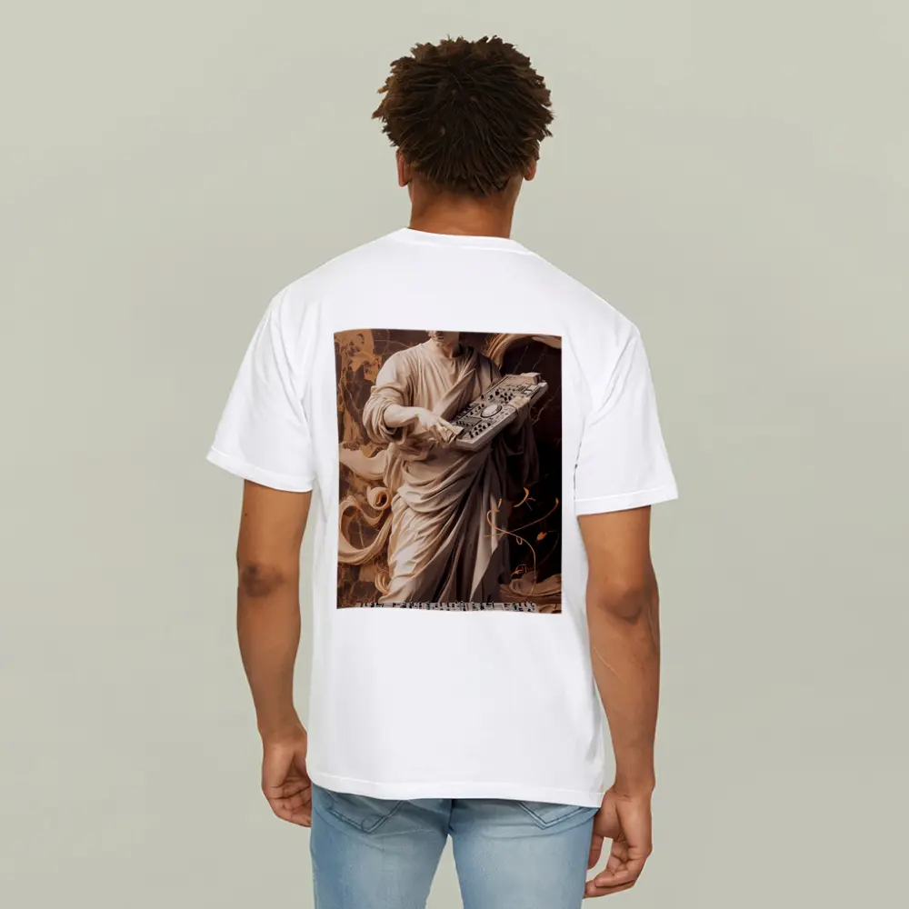Greek Marble Statue DJ Mixing Decks – T-Shirts