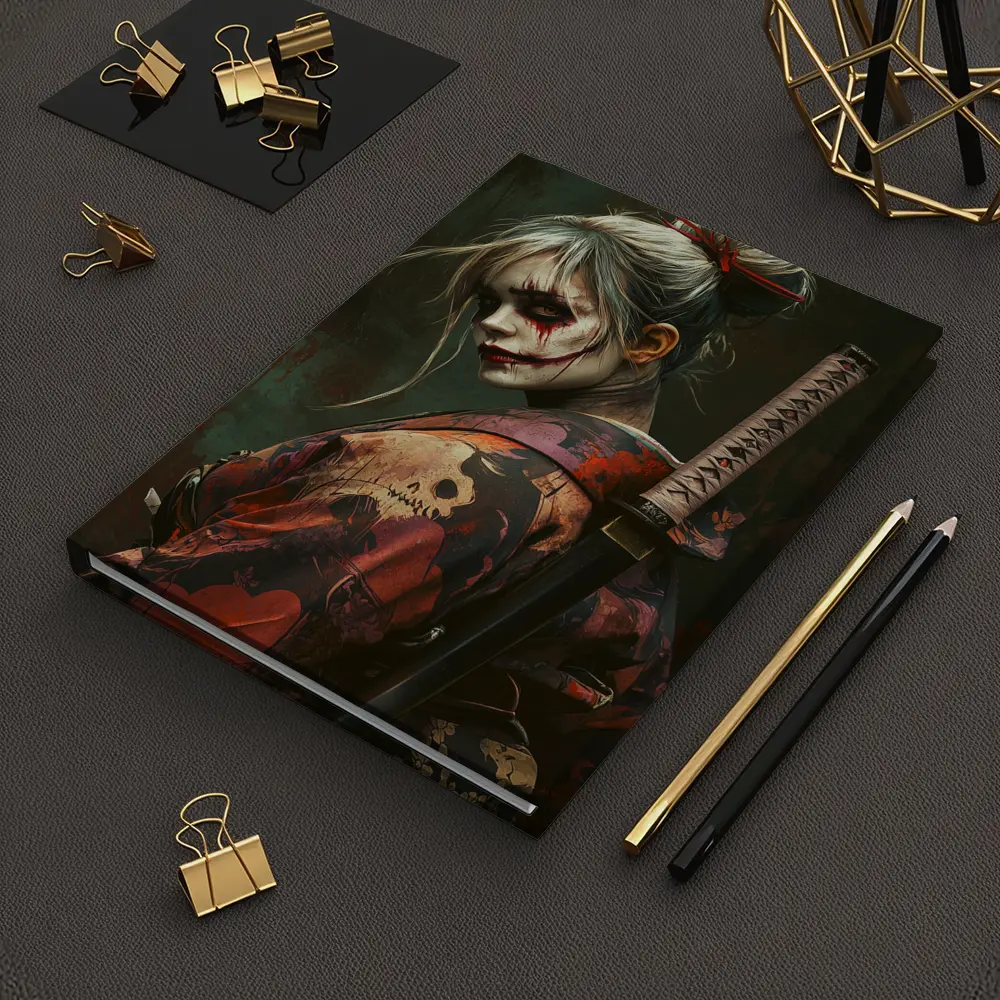 Samurai Woman Warrior Katana Dark Fantasy Art – Notebooks