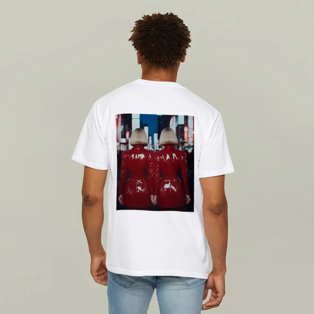 Twin Women Red Latex City Night – T-Shirts