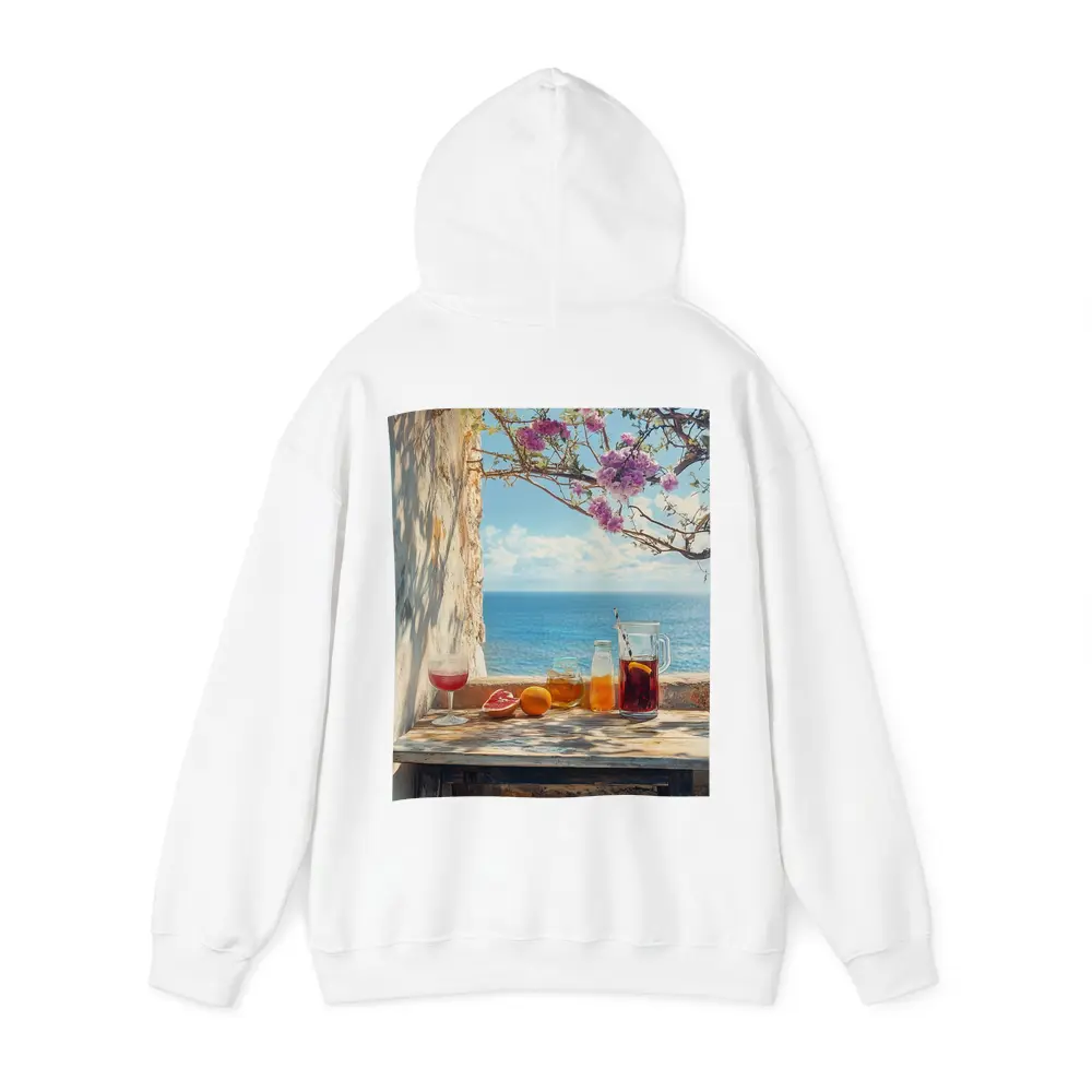 Mediterranean Sea View Summer Drinks Table – Hoodies