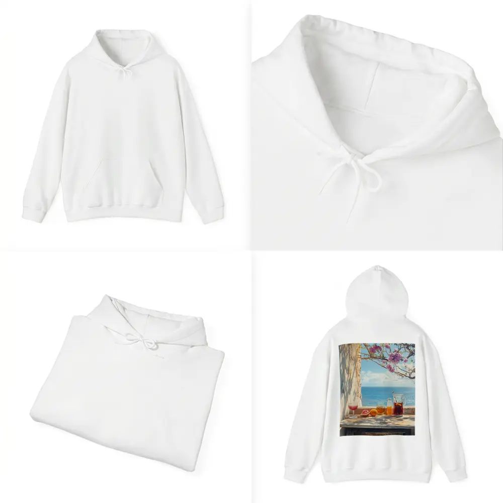Mediterranean Sea View Summer Drinks Table – Hoodies