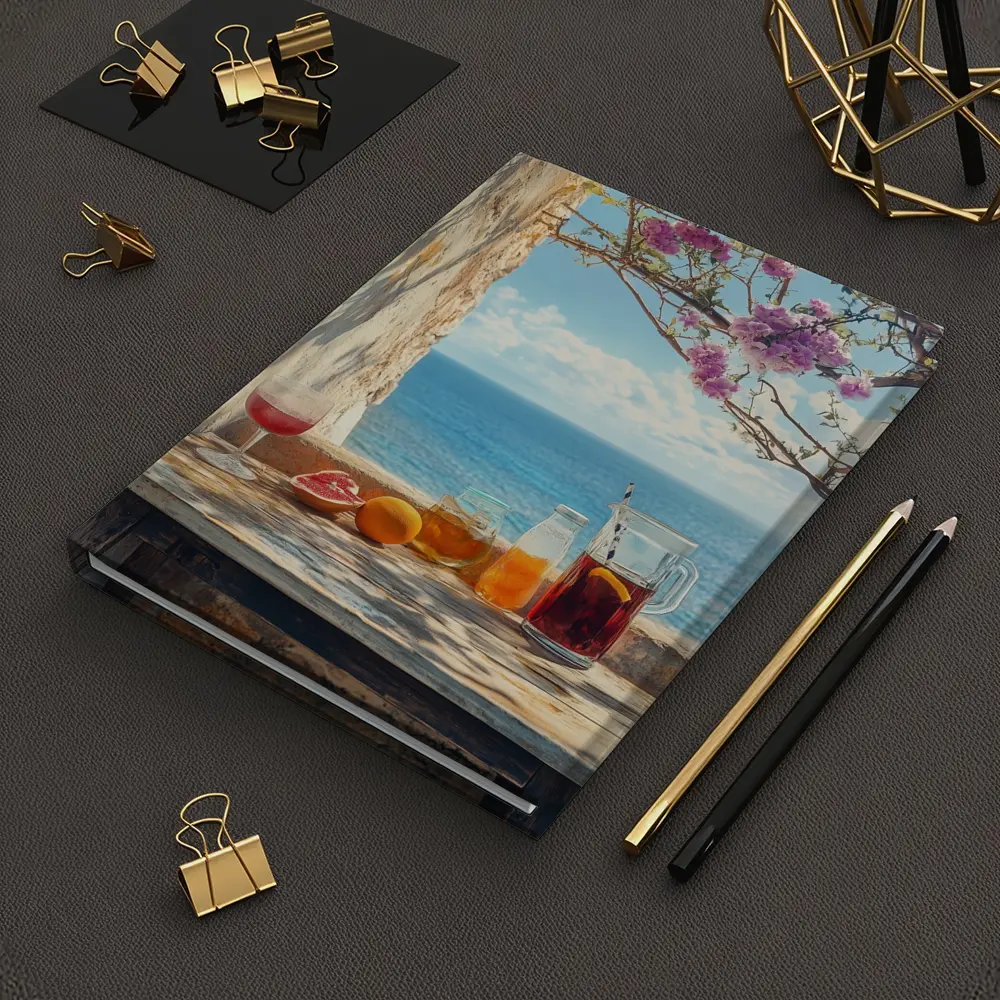 Mediterranean Sea View Summer Drinks Table – Notebooks