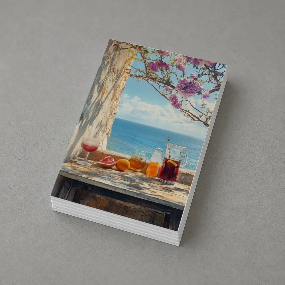 Mediterranean Sea View Summer Drinks Table – Postcards
