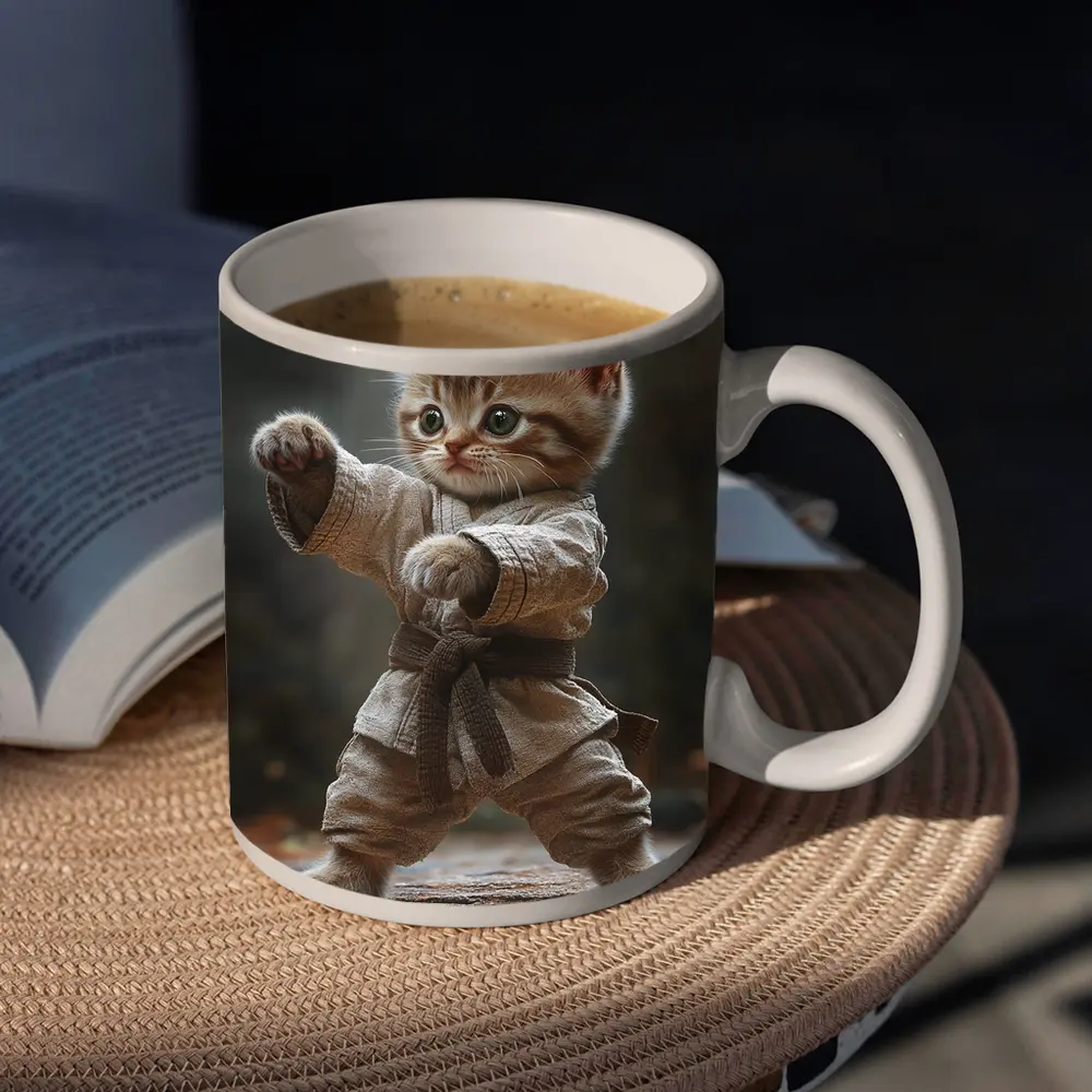 Kitten Karate Fighter Brown Belt Martial Arts – Mugs