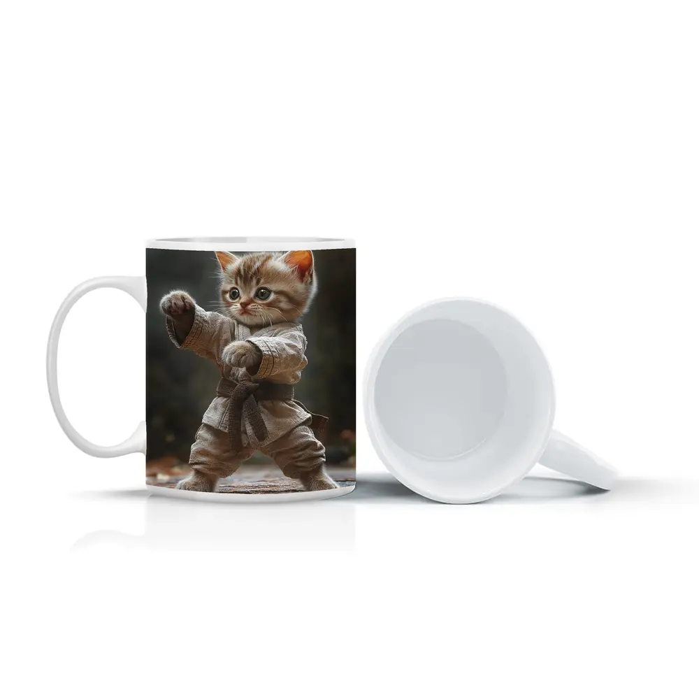 Kitten Karate Fighter Brown Belt Martial Arts – Mugs