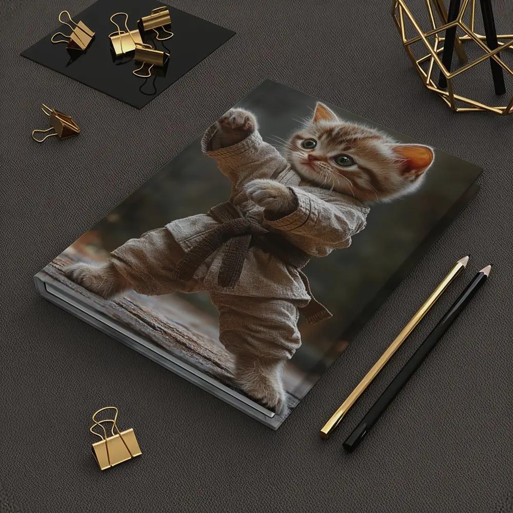 Kitten Karate Fighter Brown Belt Martial Arts – Notebooks