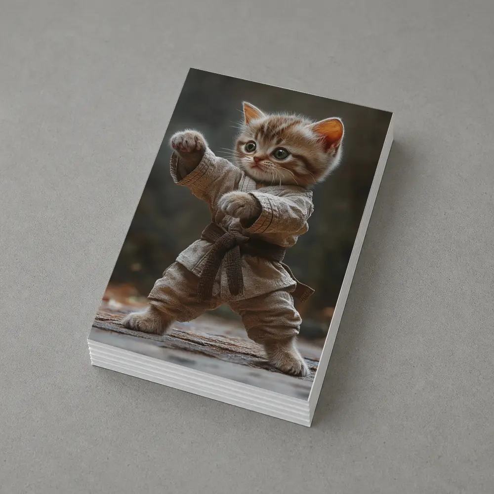 Kitten Karate Fighter Brown Belt Martial Arts – Postcards