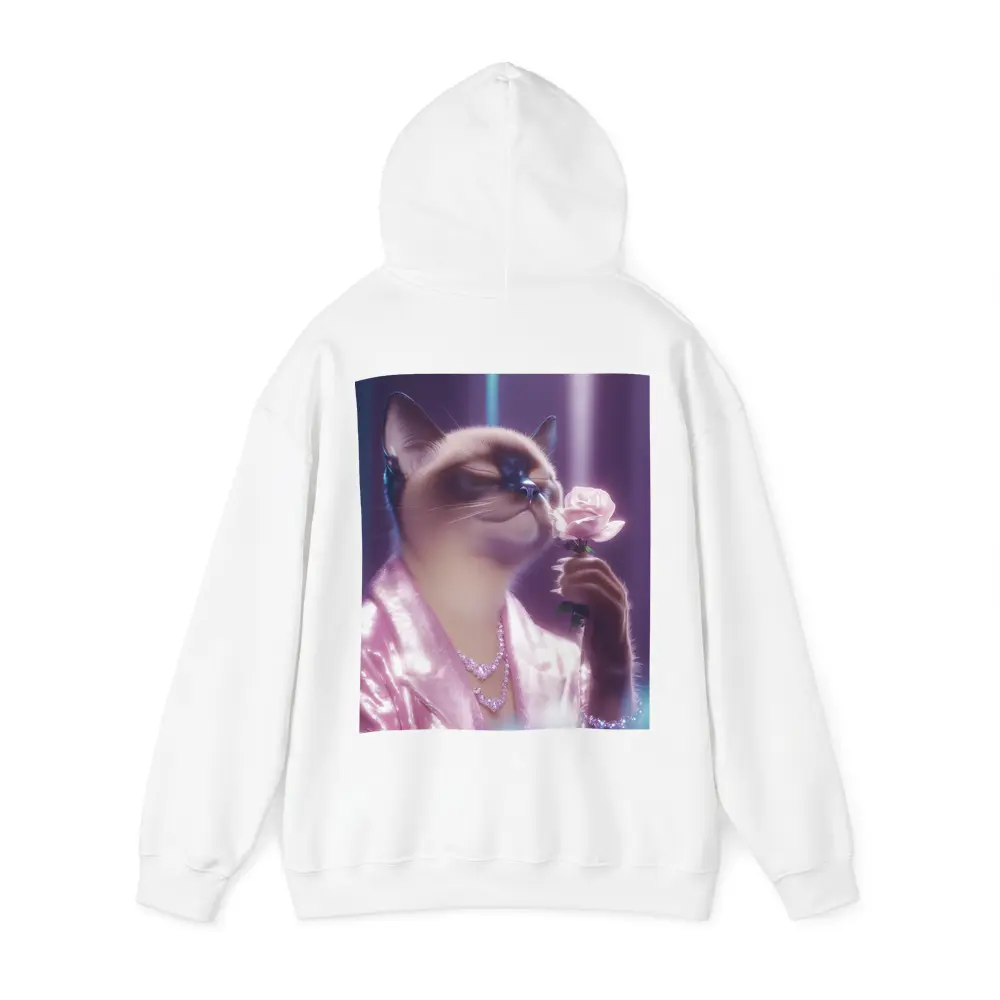 Siamese Cat Pink Rose Glam Purple – Hoodies