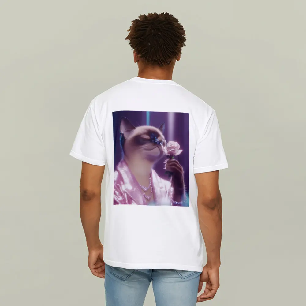 Siamese Cat Pink Rose Glam Purple – T-Shirts