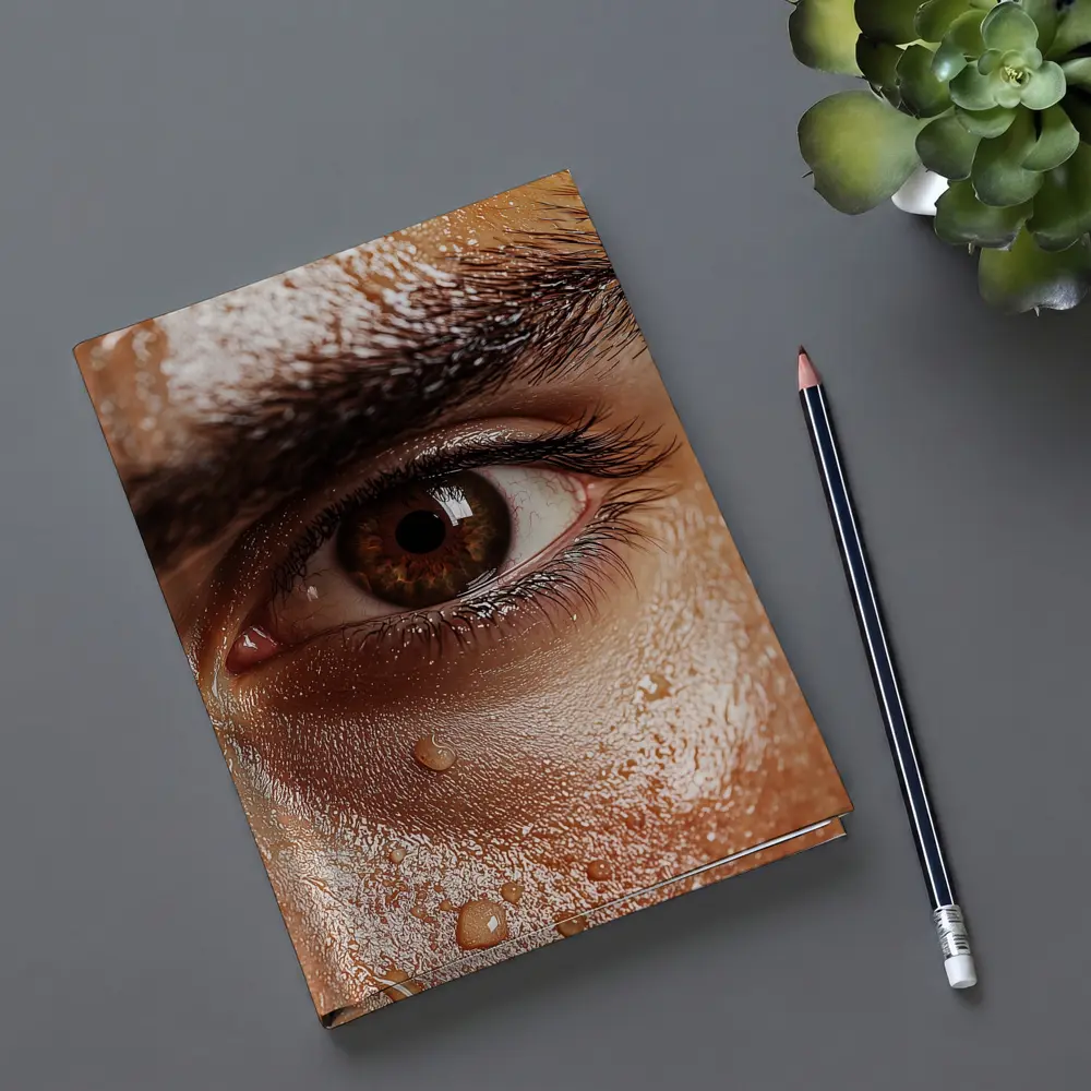 Close Up Human Eye With Water Drops – Notebooks