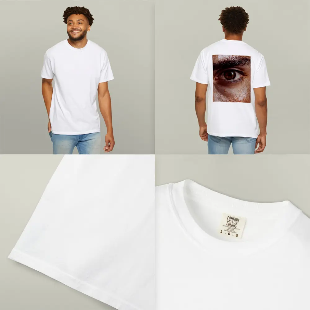 Close Up Human Eye With Water Drops – T-Shirts