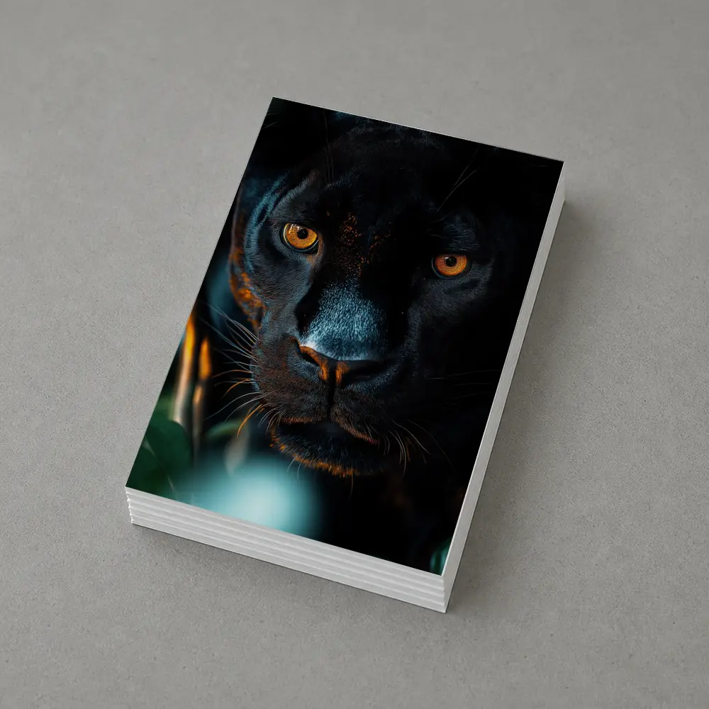 Black Panther Close Up Green Jungle Background – Postcards