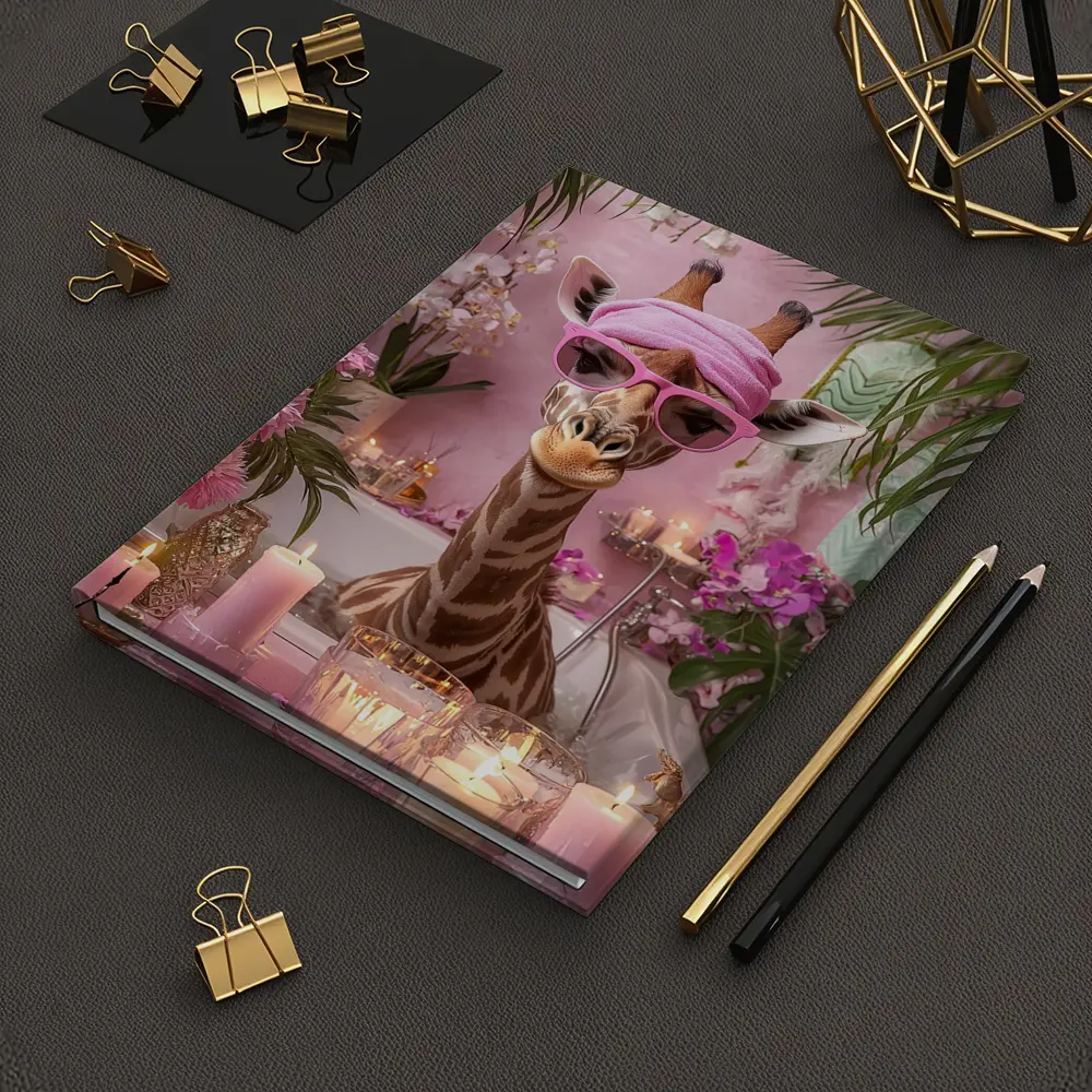Giraffe Spa Day Pink Bathroom Candles – Notebooks