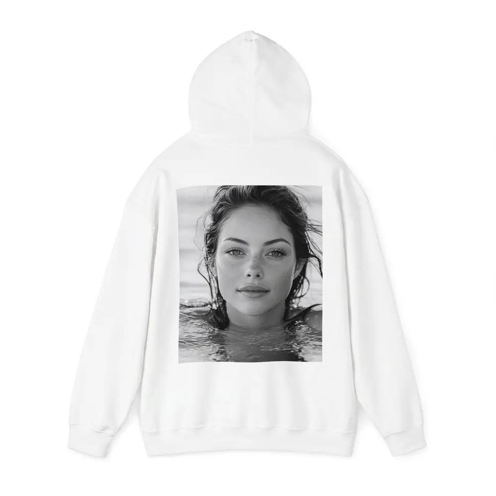 Black and White Woman Portrait in Water – Hoodies