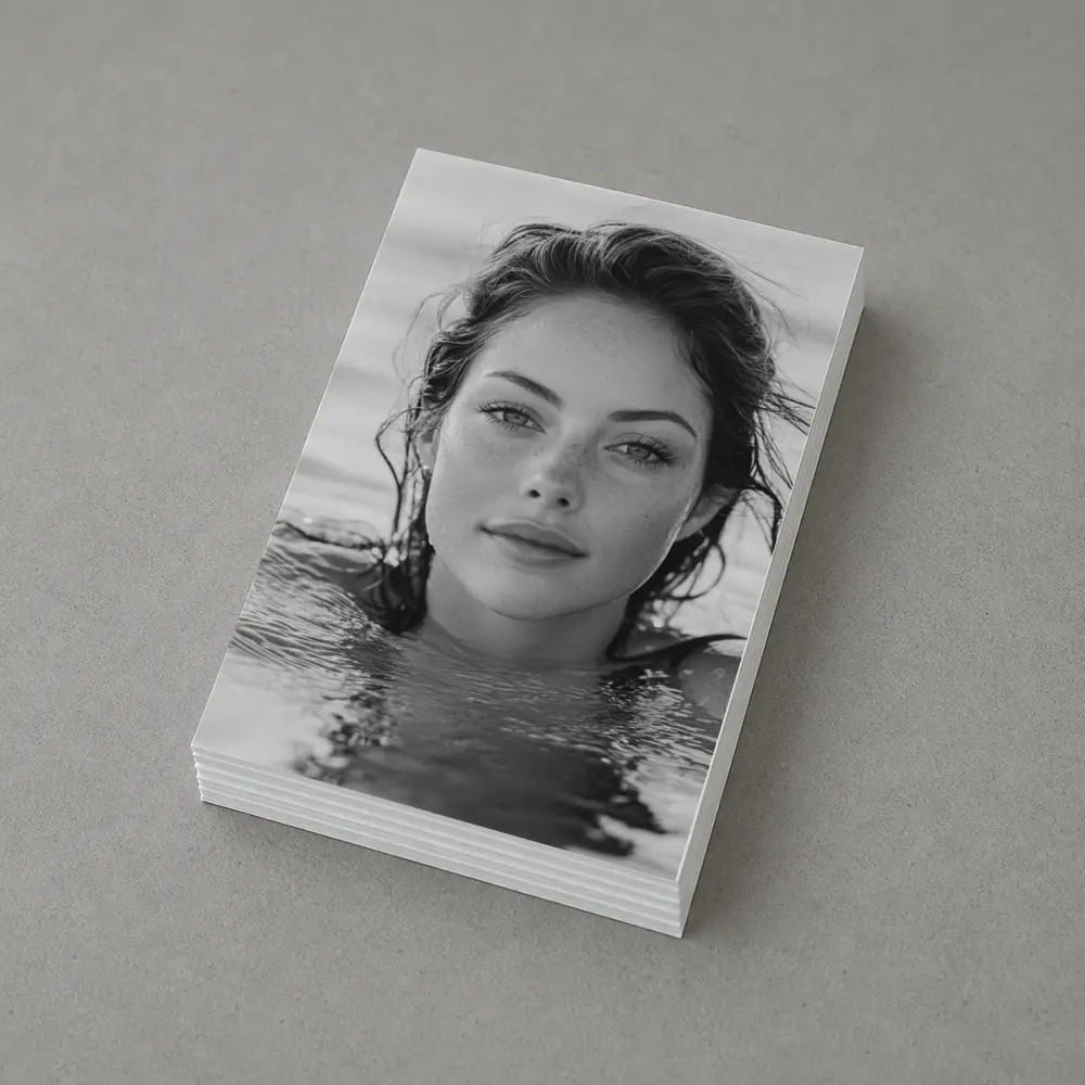Black and White Woman Portrait in Water – Postcards