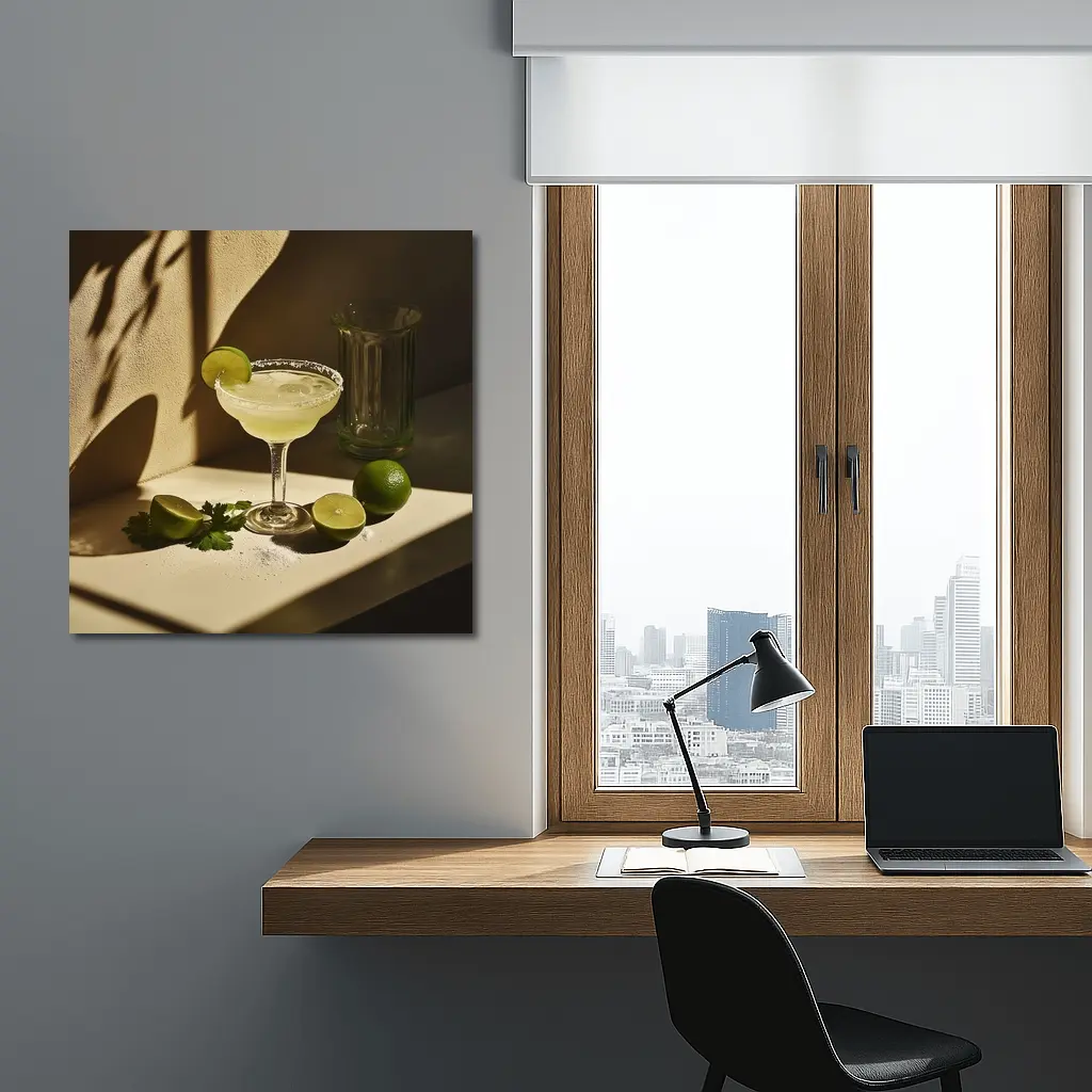 Margarita Cocktail Glass Lime Salt Warm – Wall Art