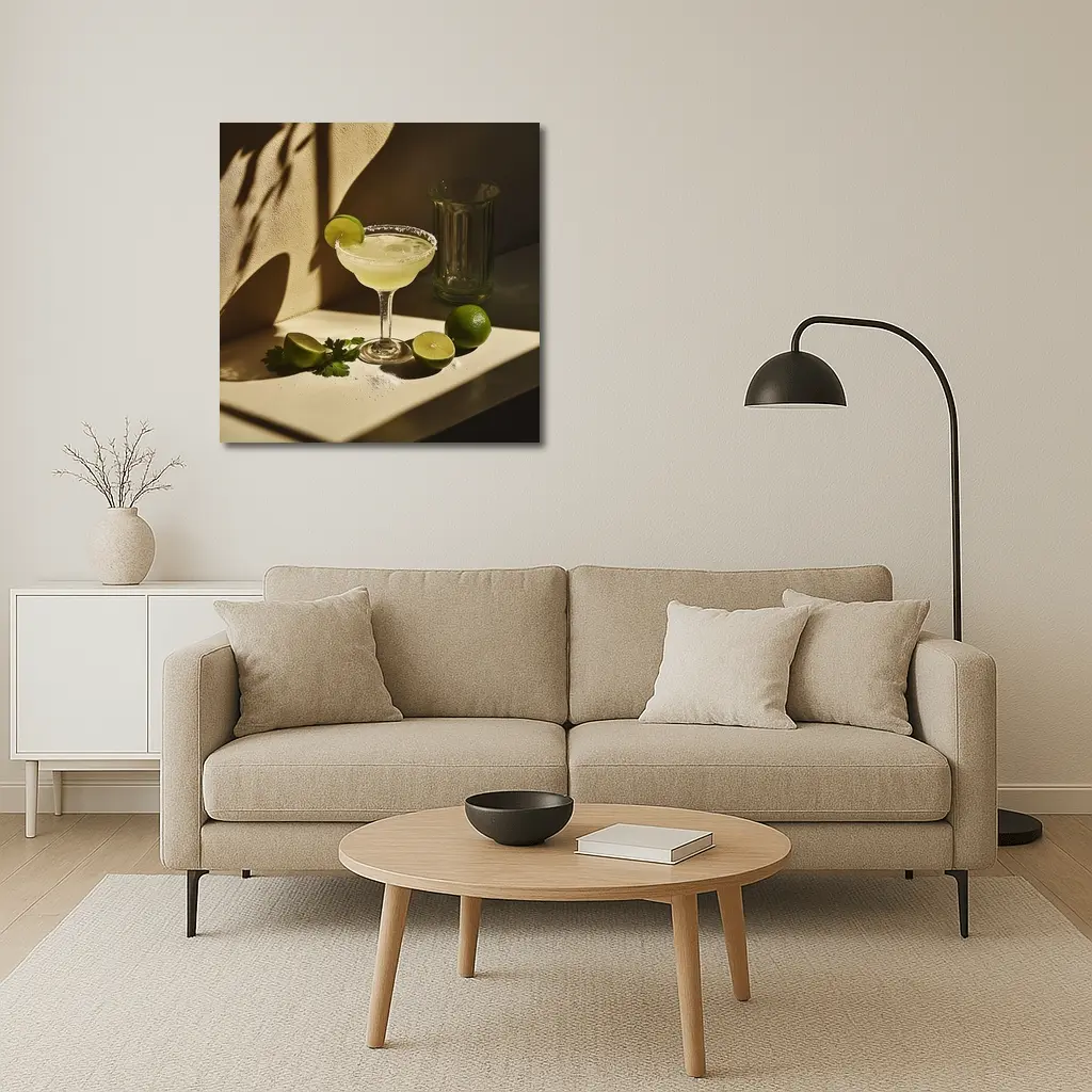 Margarita Cocktail Glass Lime Salt Warm – Wall Art