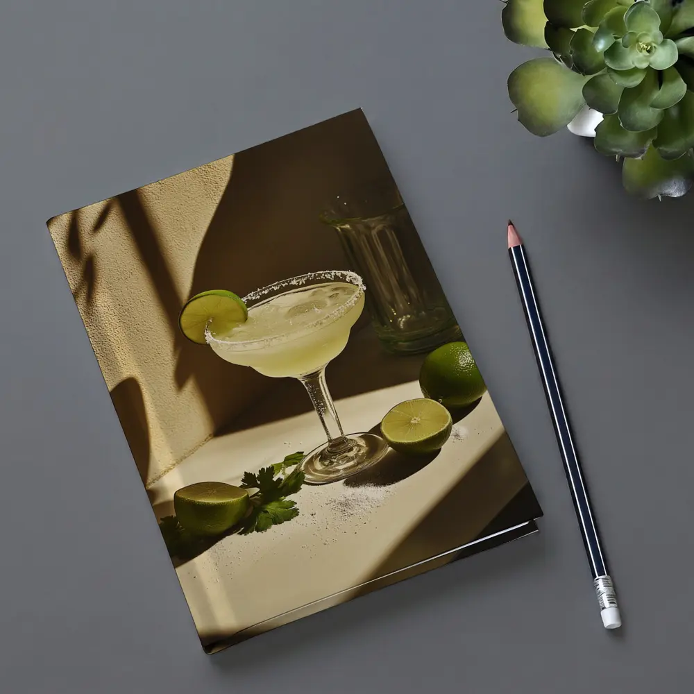 Margarita Cocktail Glass Lime Salt Warm – Notebooks
