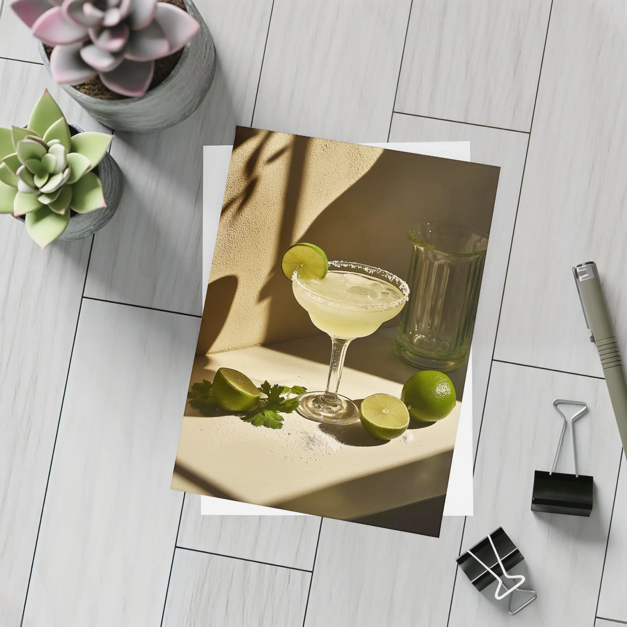Margarita Cocktail Glass Lime Salt Warm – Postcards