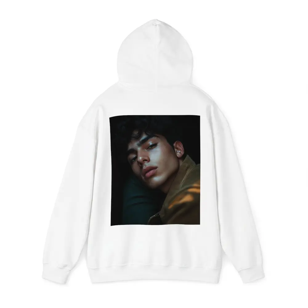 Young Man Portrait Dark Moody Background – Hoodies