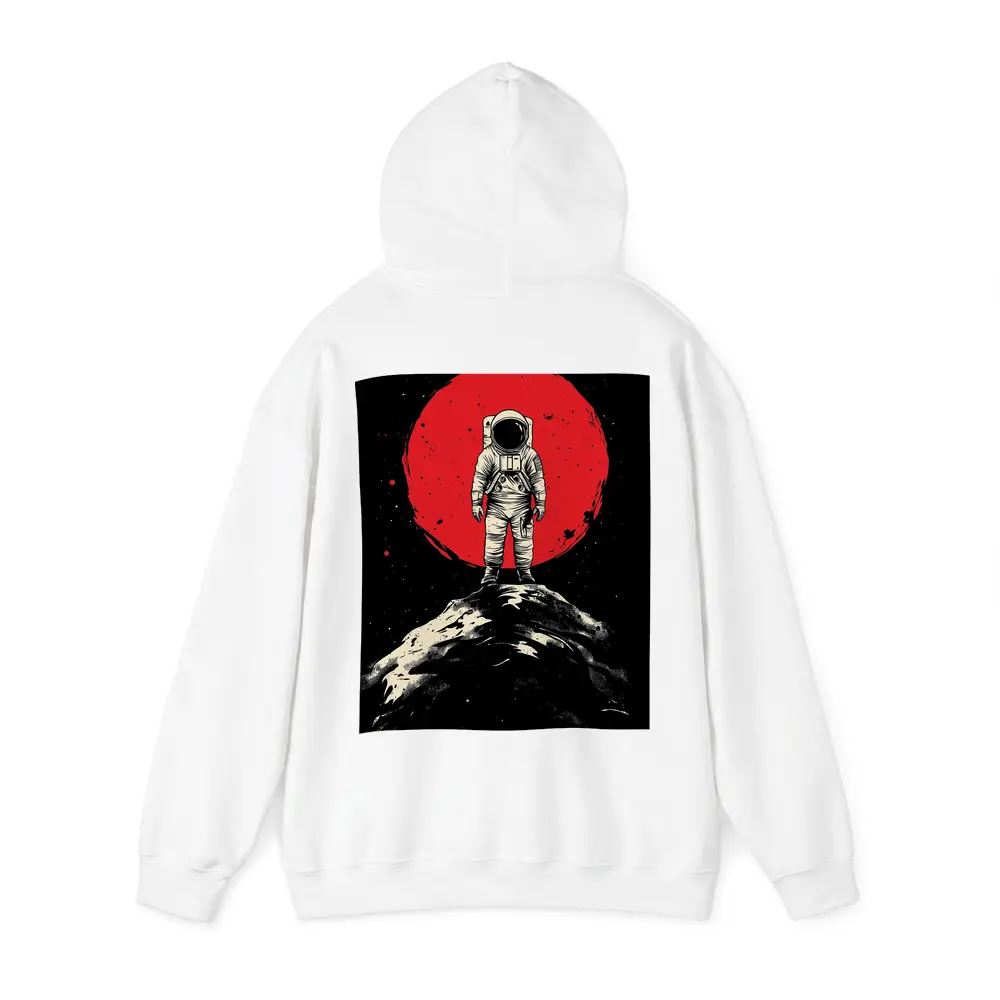 Astronaut Standing On Moon Red Planet – Hoodies