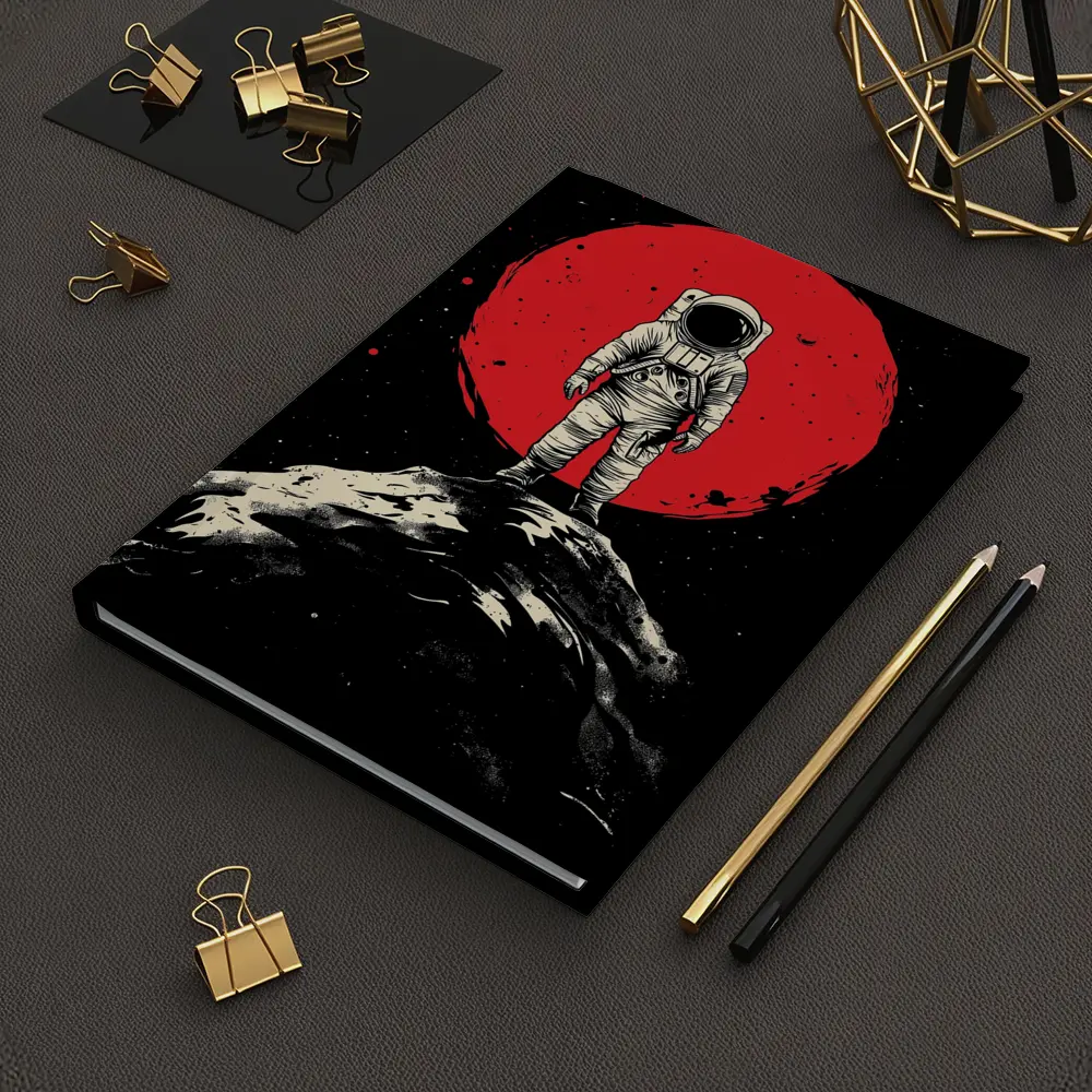 Astronaut Standing On Moon Red Planet – Notebooks