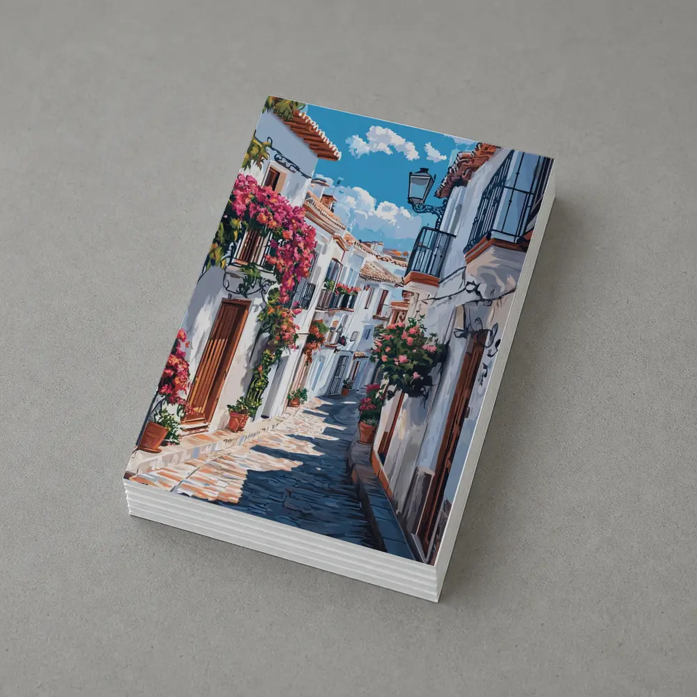 Andalusian White Village Street Flowers Spain – Postcards