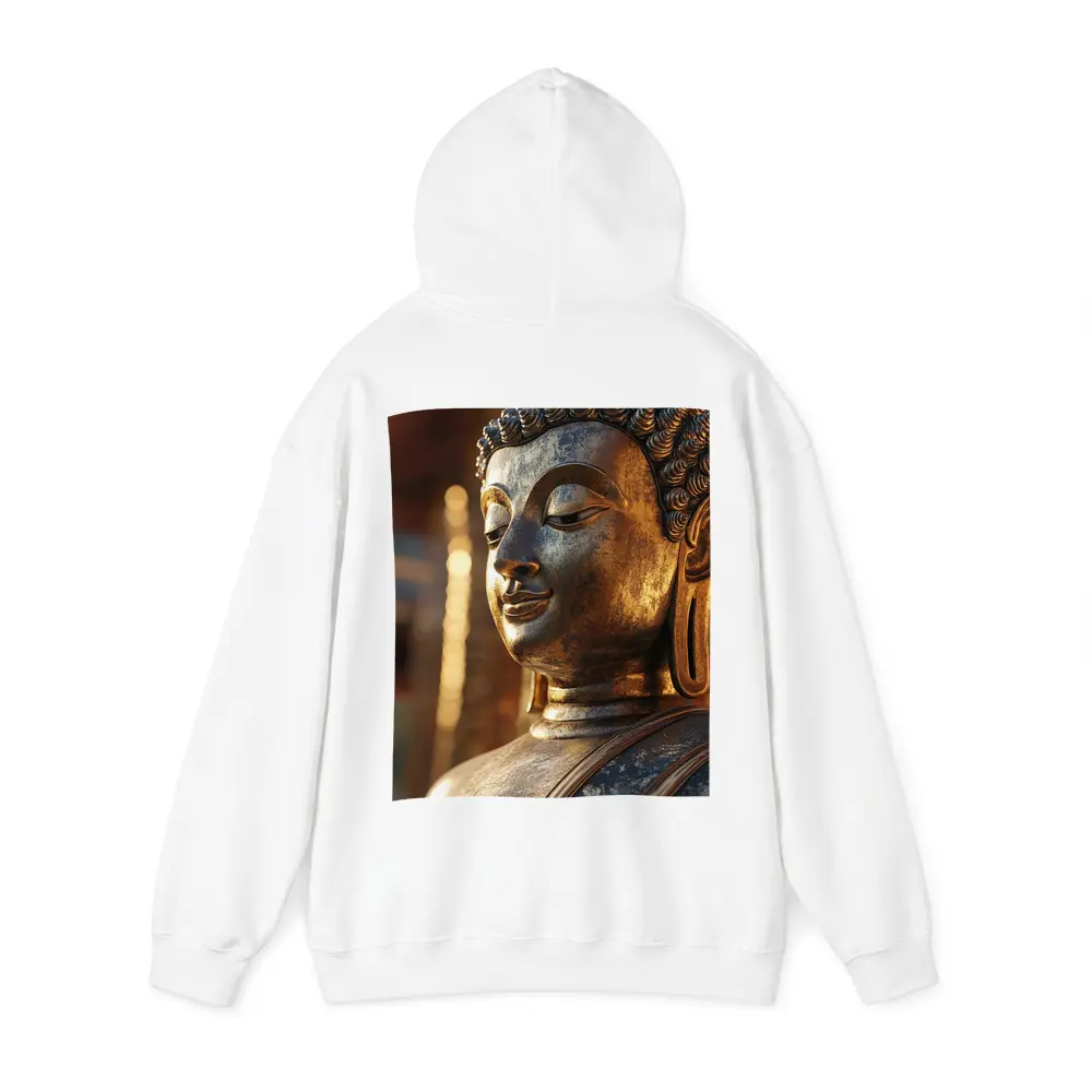 Golden Buddha Statue Temple Warm Light – Hoodies