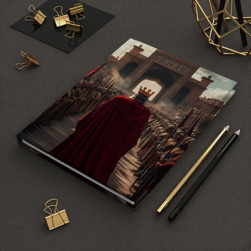 King In Red Cloak Before Ancient Gate – Notebooks
