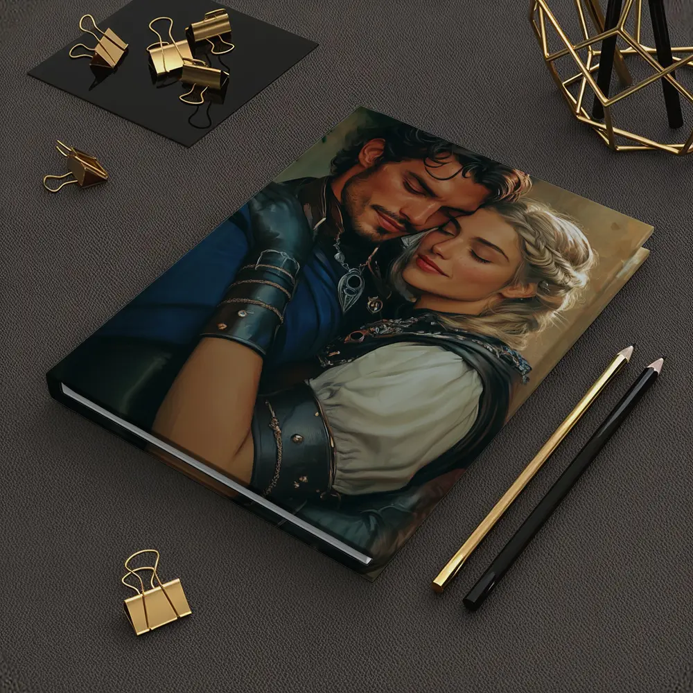 Medieval Fantasy Couple Romantic Digital Art – Notebooks