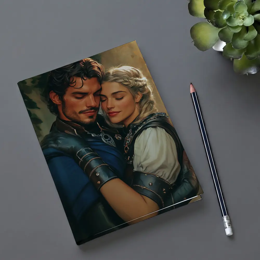 Medieval Fantasy Couple Romantic Digital Art – Notebooks