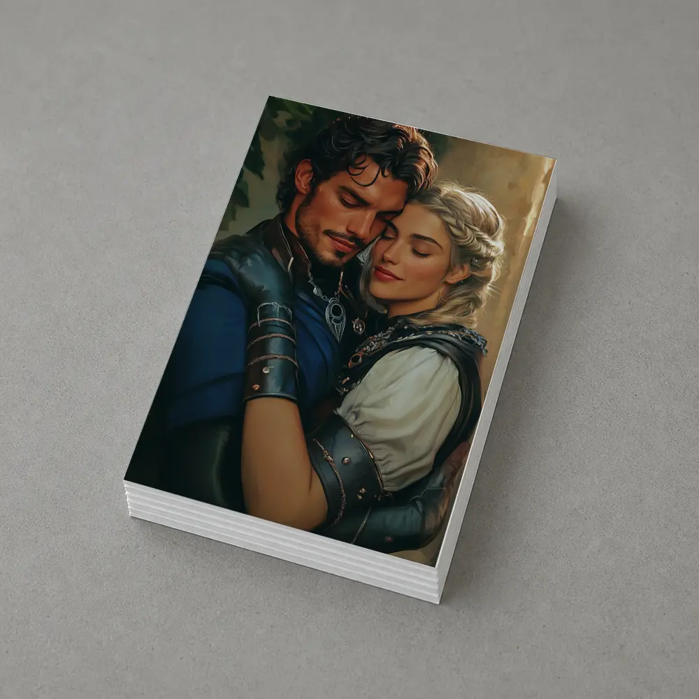 Medieval Fantasy Couple Romantic Digital Art – Postcards