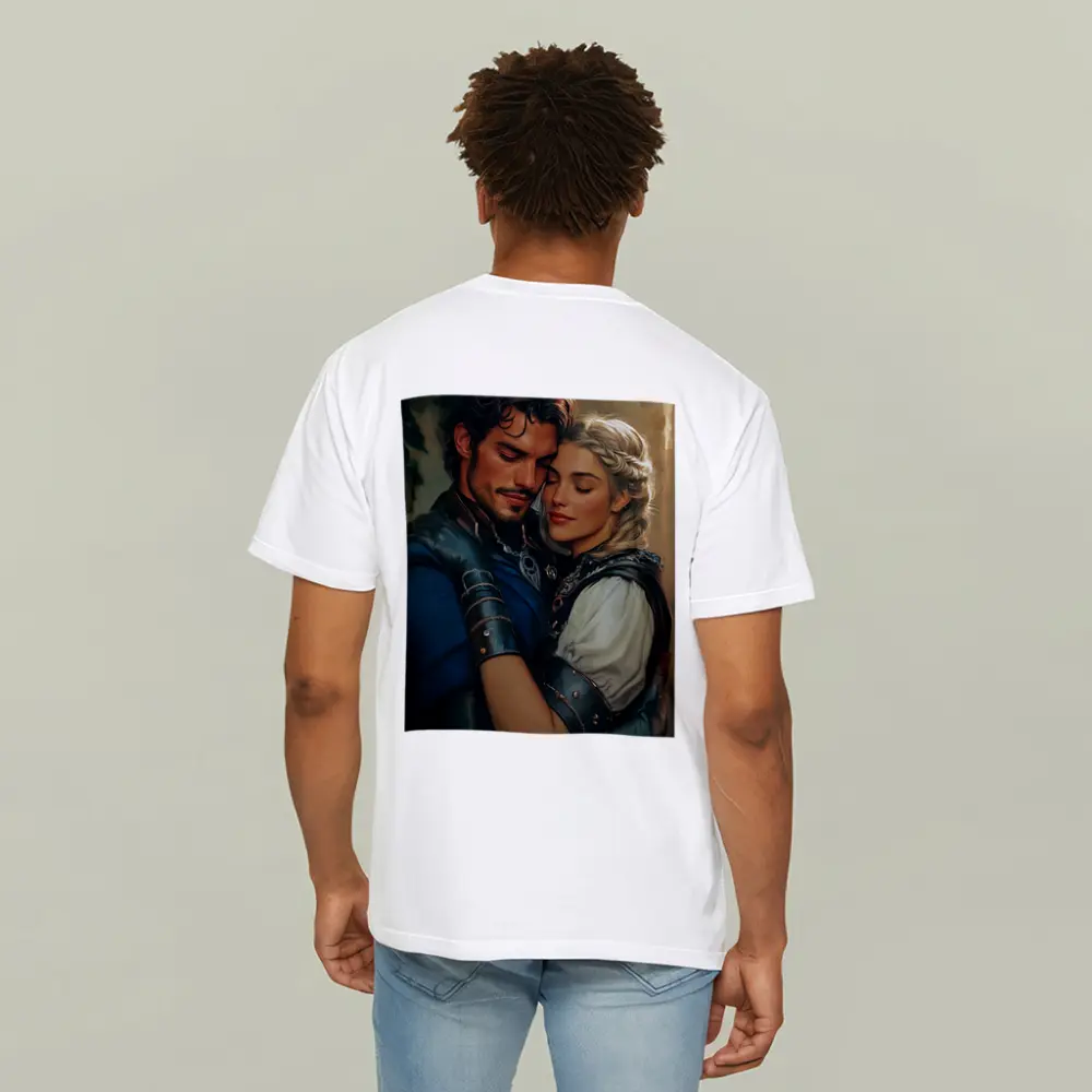 Medieval Fantasy Couple Romantic Digital Art – T-Shirts