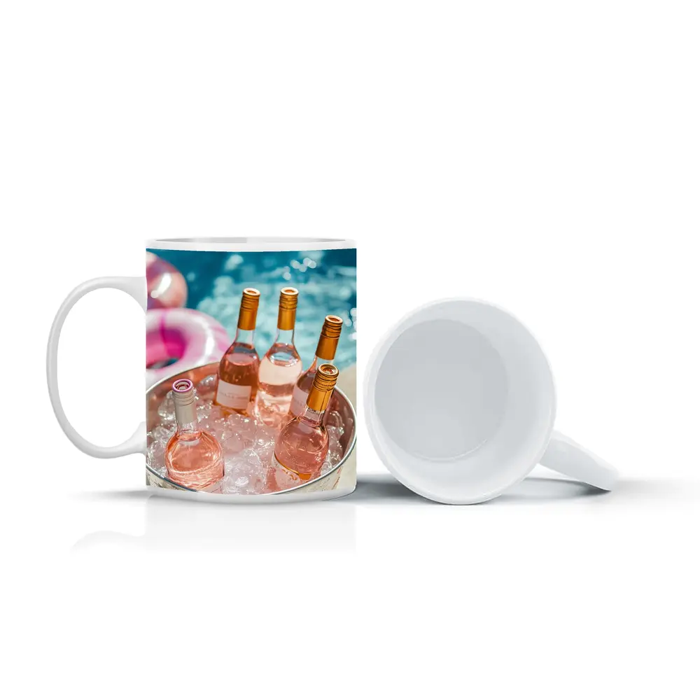 Rose Wine Bottles Chilling Pool Party – Mugs