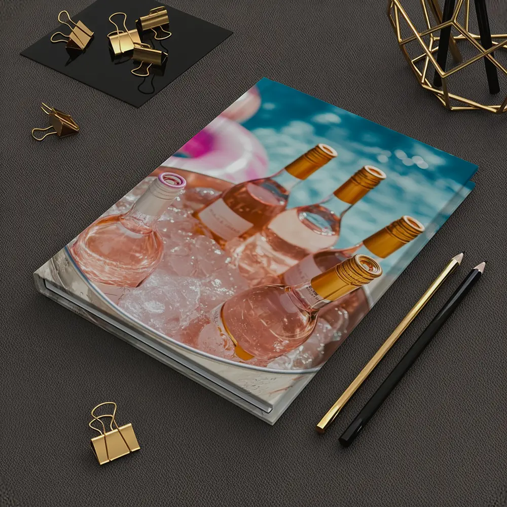 Rose Wine Bottles Chilling Pool Party – Notebooks