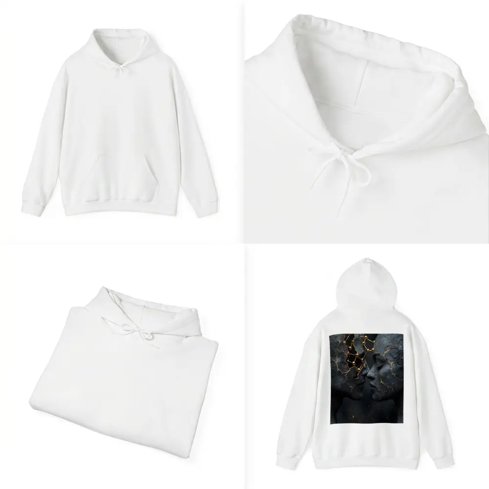 Two Stone Faces Gold Constellation Dark – Hoodies