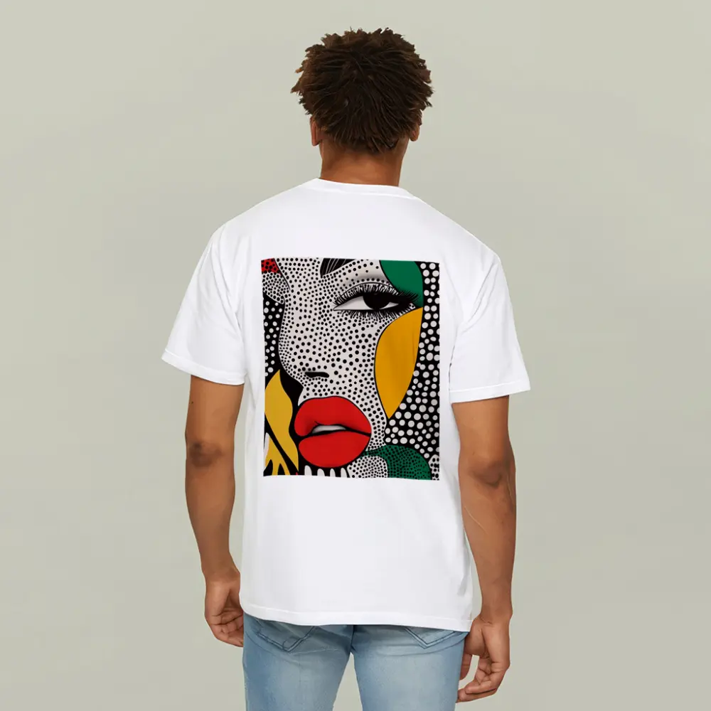Pop Art Woman Face Bold Primary Colors – T-Shirts