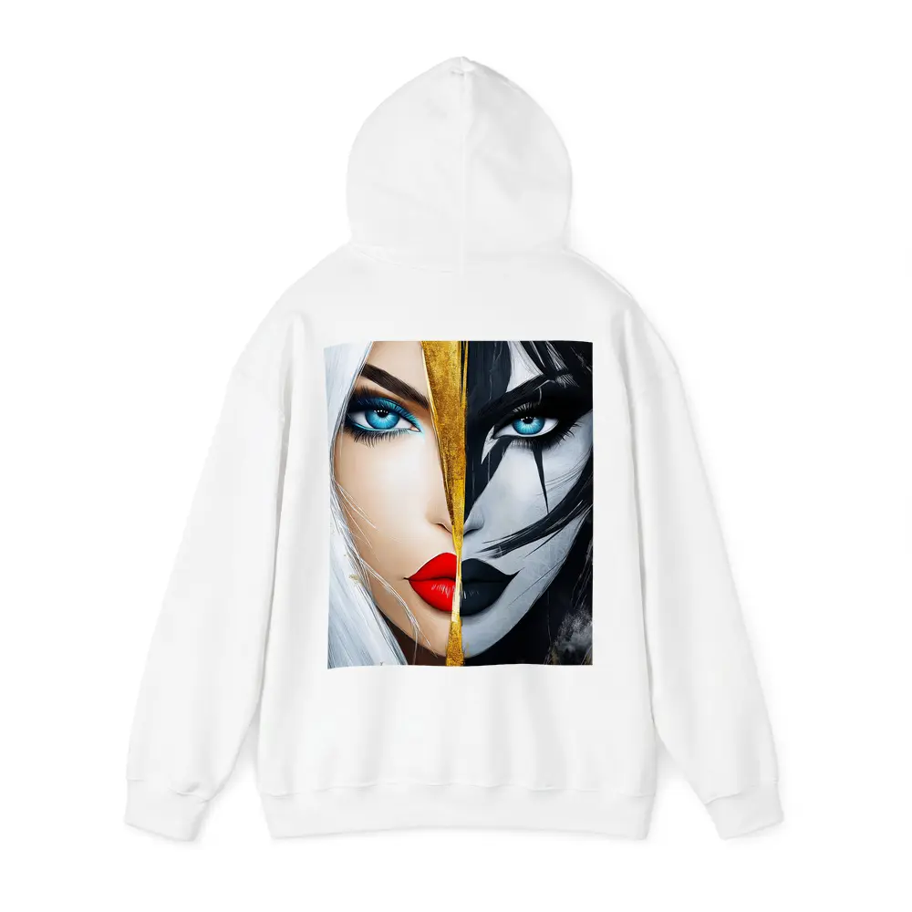 Dual Face Woman Light Dark Gold Split – Hoodies