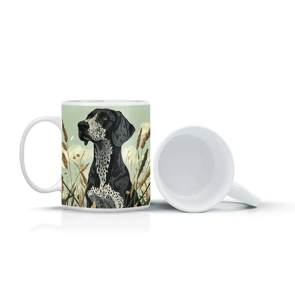 German Shorthaired Pointer Dog Wild Grass Field – Mugs