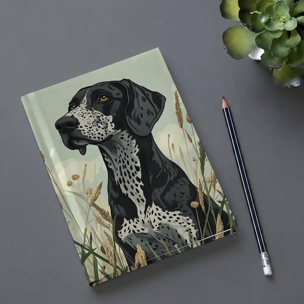 German Shorthaired Pointer Dog Wild Grass Field – Notebooks