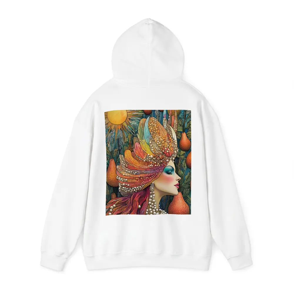 Bohemian Woman Portrait With Pearls Sun – Hoodies
