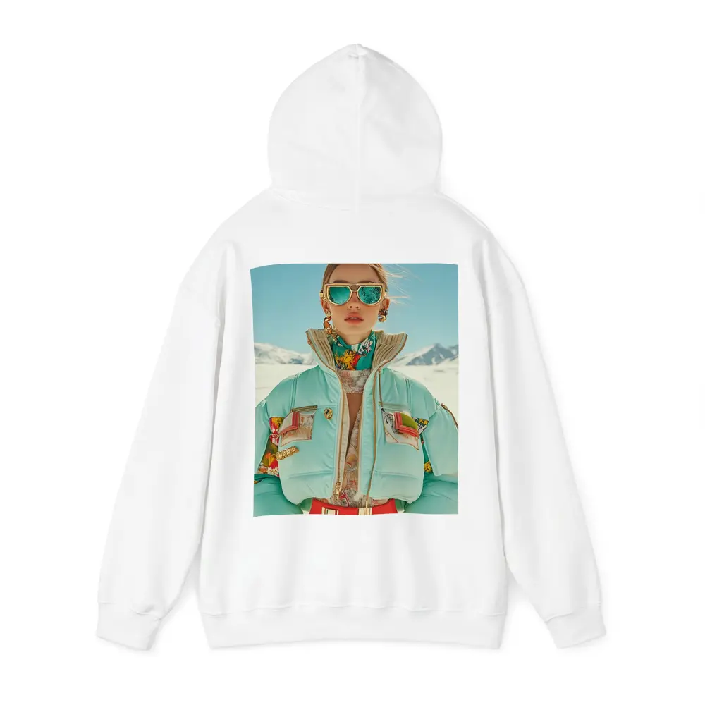 Fashion Woman Mint Puffer Jacket Snow Mountains – Hoodies