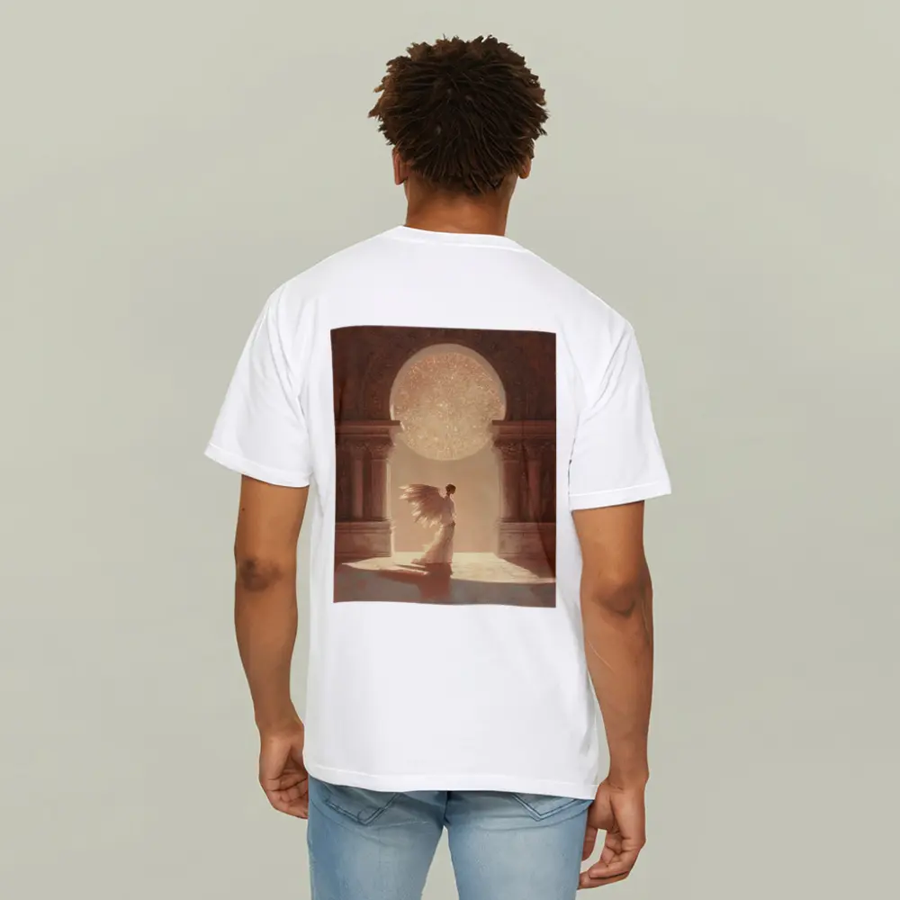 Angel Figure Glowing Arch Sacred Hall – T-Shirts